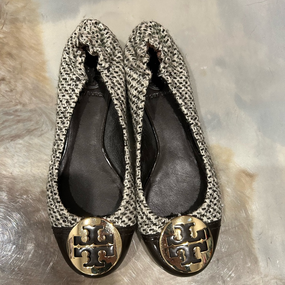 Tory Burch tweed flats
